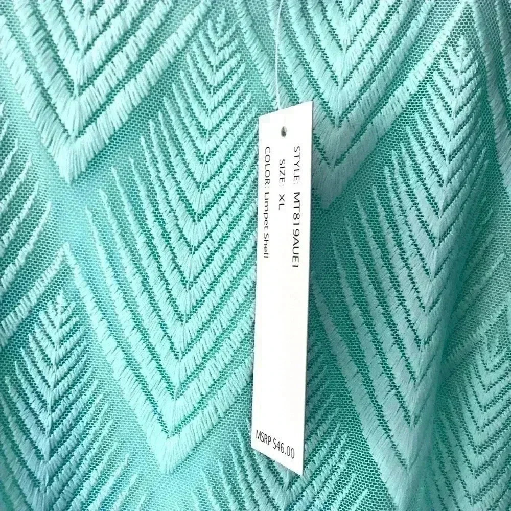NWT Zac and Rachel tank top Beautiful sky blue tank top with draped back Size XL - Picture 8 of 8